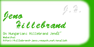 jeno hillebrand business card